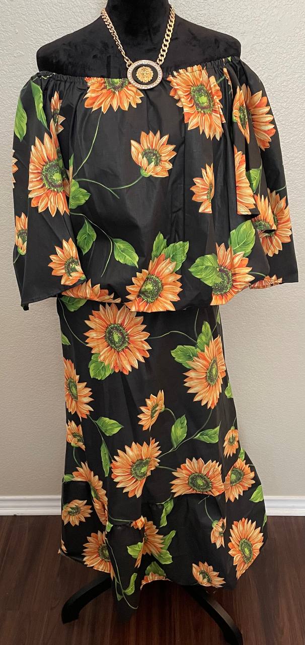 Black and orange sunflo size L and size 3x