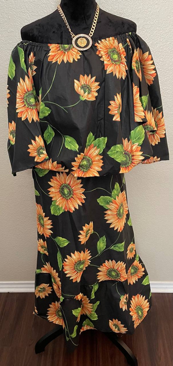 Black and orange sunflo size L and size 3x