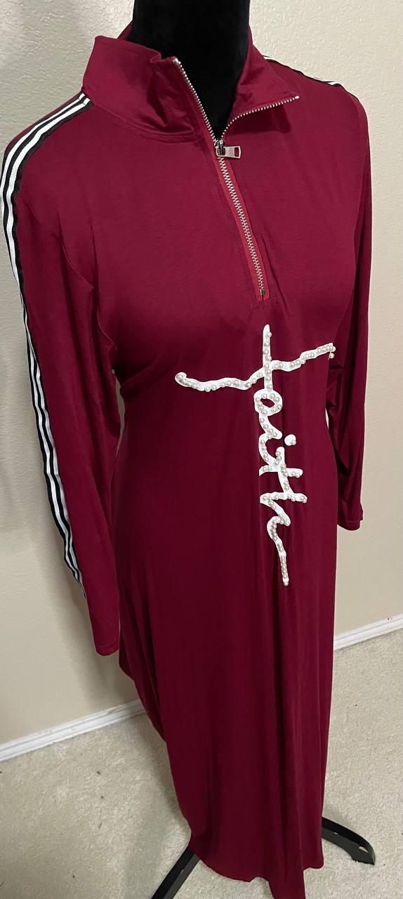 Faith Dress W:Stripe one size fits most