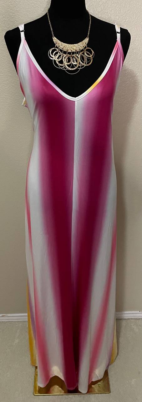 Pink and white dress L
